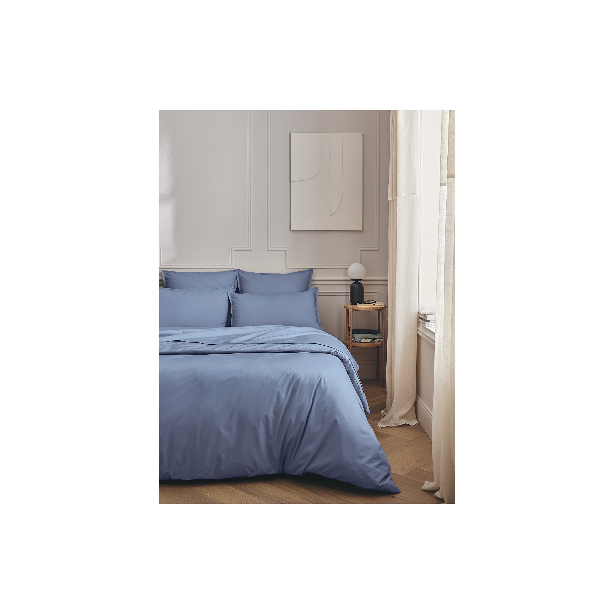 Sloop percale hemelblauw
