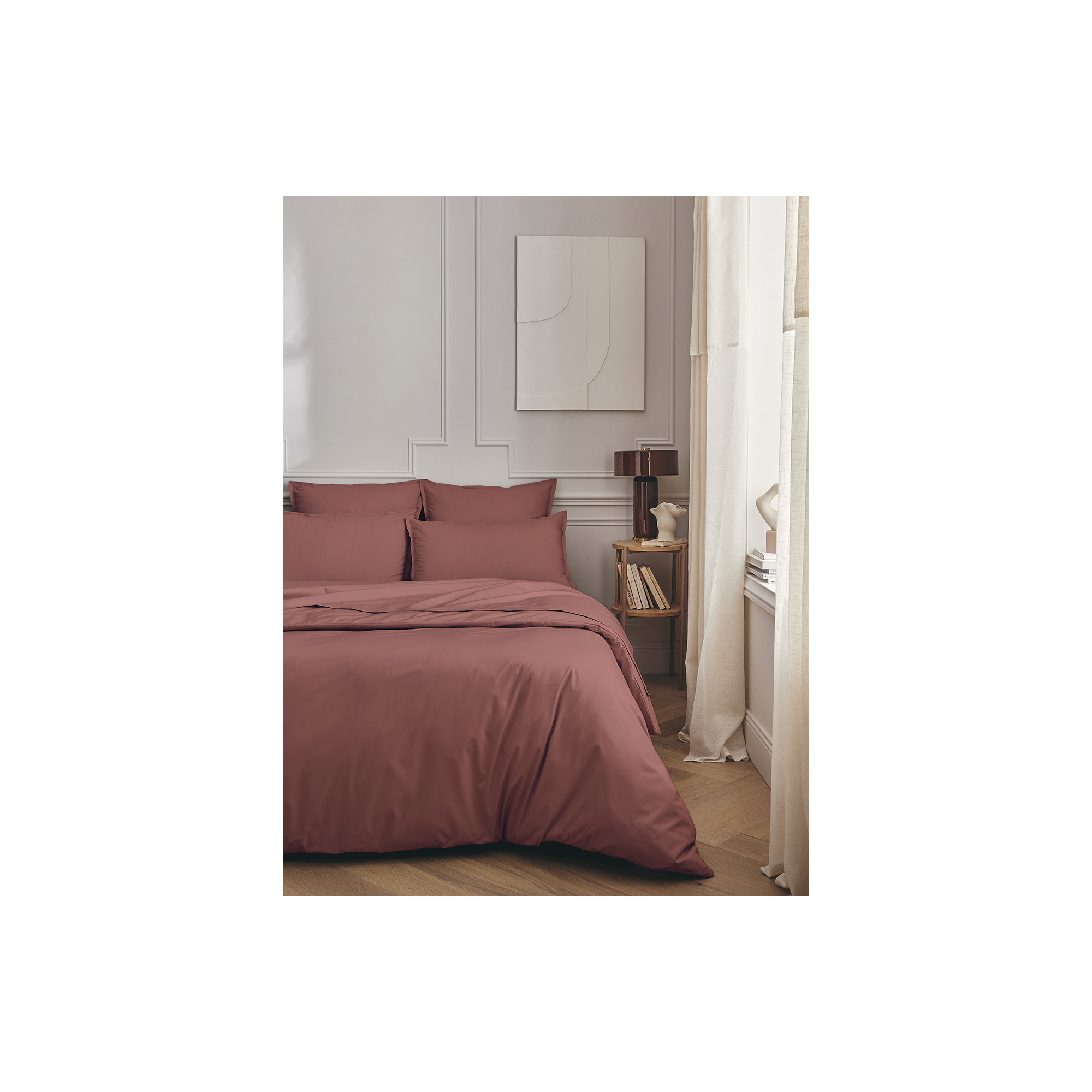 Sloop percale vintage roze