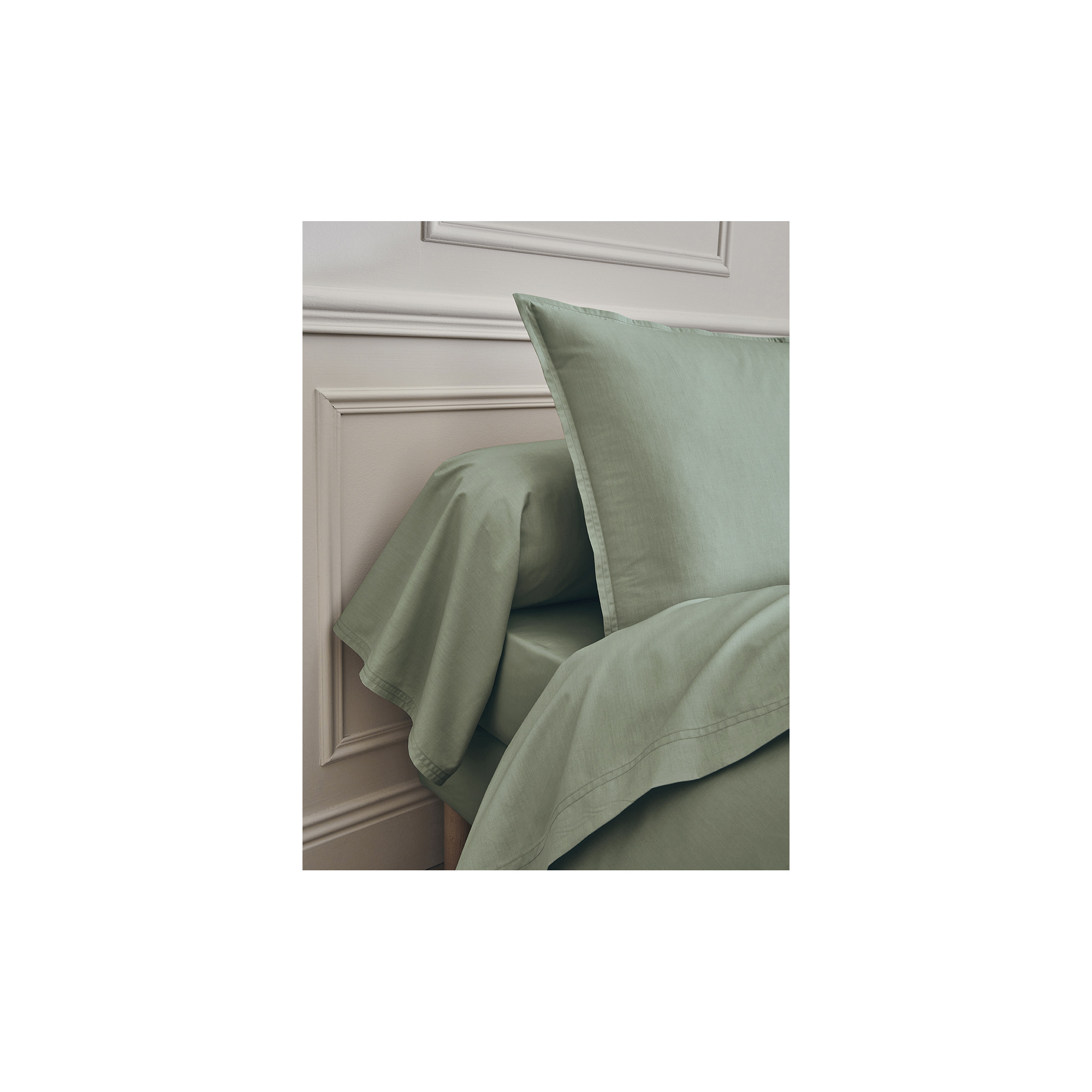 Sloop percale zeegroen