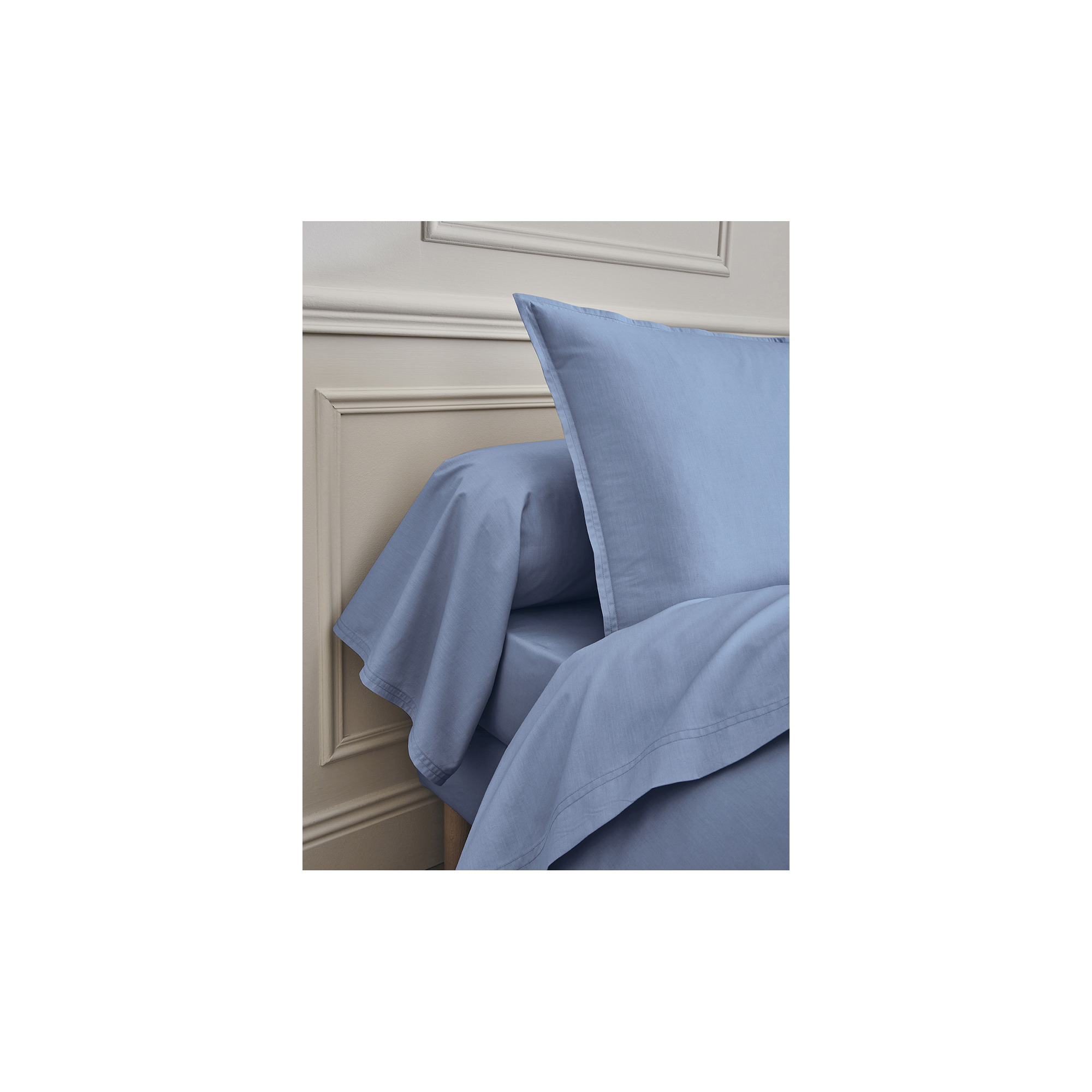 Sloop percale hemelblauw