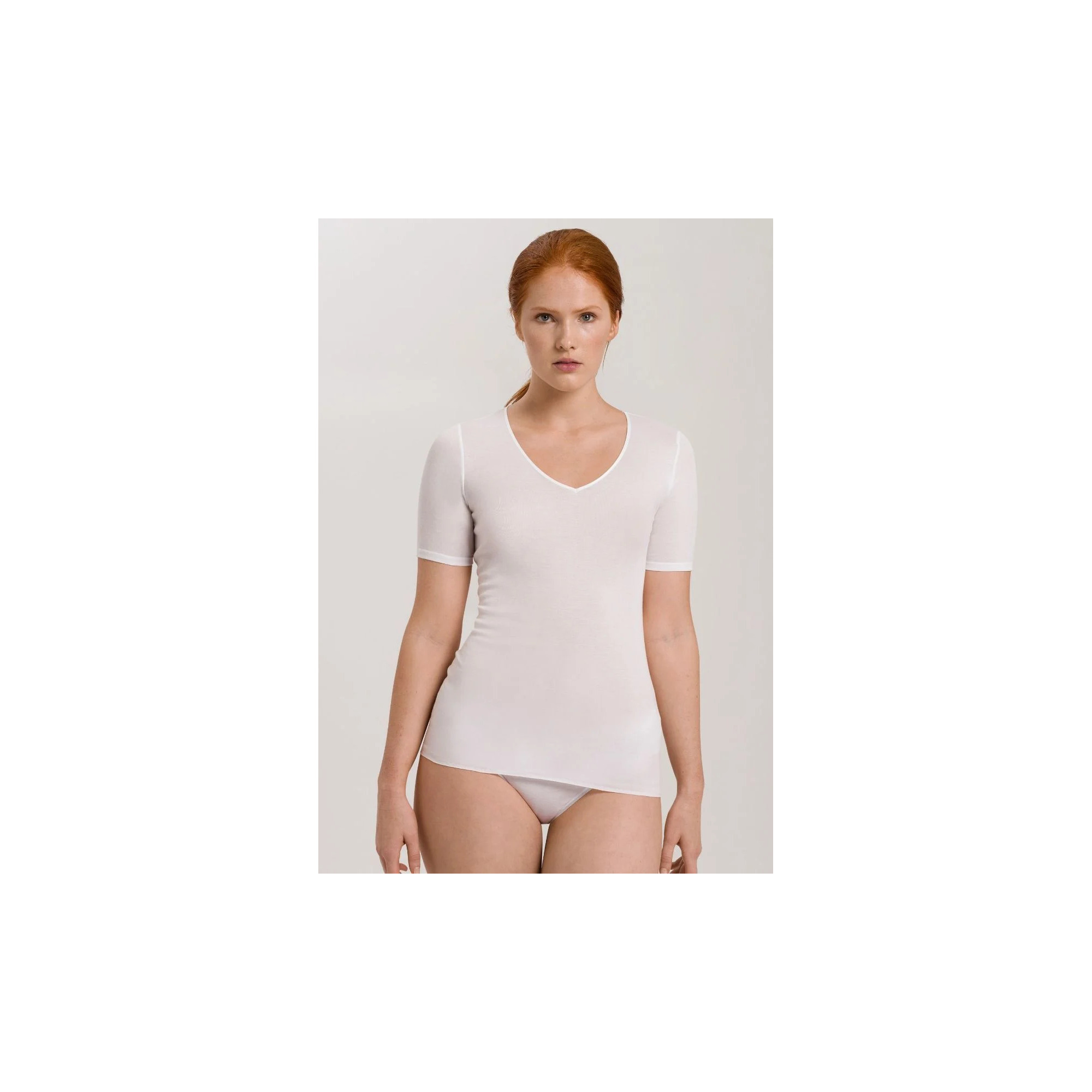 Korte mouw wit v-neck