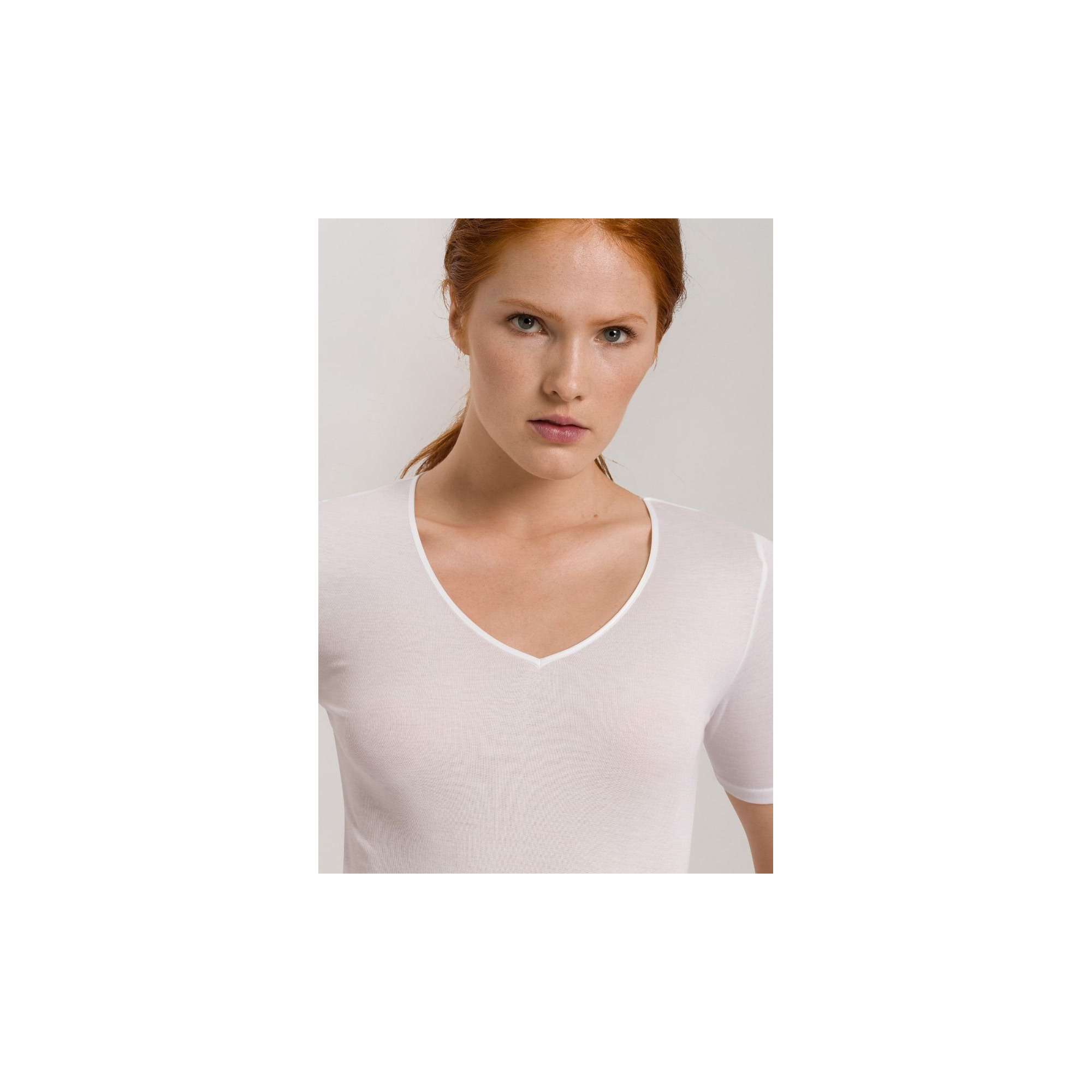 Korte mouw wit v-neck